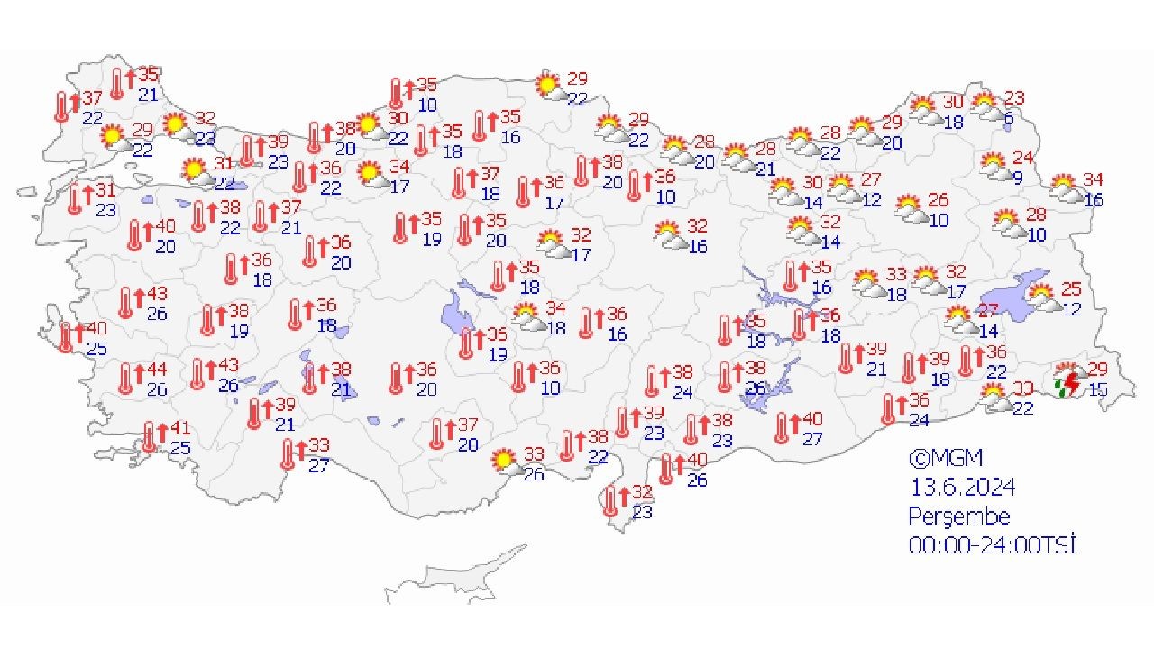 13 Haziran 2024 Perşembe Türkiye geneli hava durumu! İşte il il hava durumu... - Sayfa 1