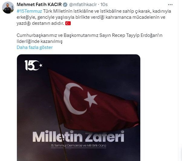 Hain darbe girişiminin 8. yıl dönümü! Siyasilerden '15 Temmuz Demokrasi ve Milli Birlik Günü' mesajları - Sayfa 5