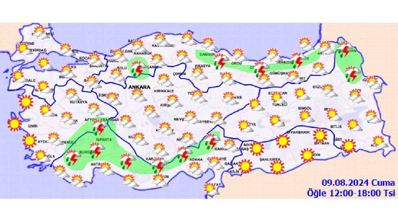 9 Ağustos 2024 Türkiye geneli hava durumu | İşte il il hava sıcaklıkları... - Sayfa 4