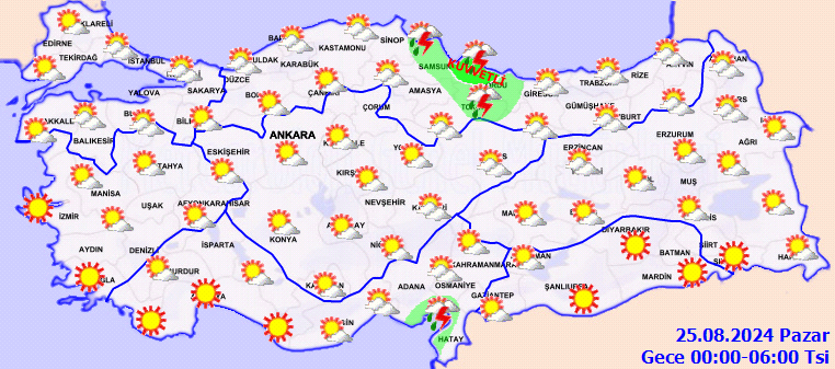 Hava sıcaklıkları azalıyor! Meteoroloji'den sağanak yağış uyarısı! 24 Ağustos Cumartesi hava durumu raporu - Sayfa 7