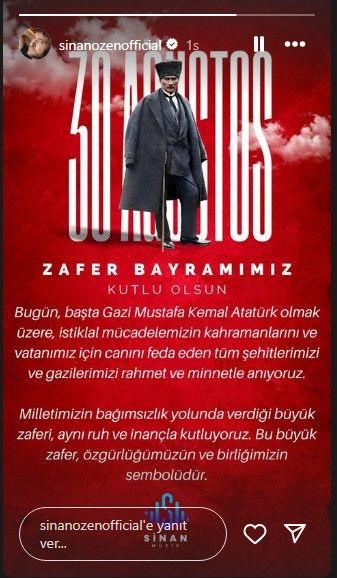 Ünlü isimlerden 30 Ağustos Zafer Bayramı paylaşımları - Sayfa 11