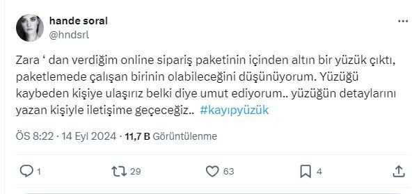 İnternetten alışveriş yaptı, kargodan altın yüzük çıktı! Hande Soral, her yerde sahibini arıyor - Sayfa 5