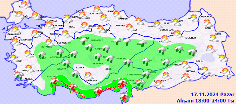Sağanak yağış ve kar geliyor! 17 Kasım Pazar hava durumu raporu! Meteoroloji saatlik hava durumunu yayınladı... - Sayfa 6