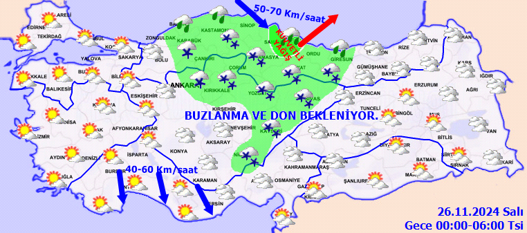 13 il için sarı, 11 il için turuncu alarm! Kuvvetli sağanak ve yoğun kar geliyor... İşte 25 Kasım Pazartesi hava durumu... - Sayfa 8
