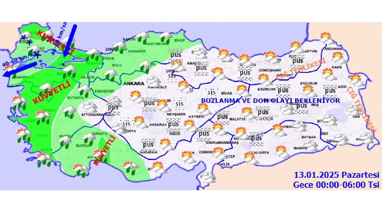13 Ocak 2025 yurt geneli hava durumu! İşte İstanbul, Ankara, İzmir ve Antalya'da beklenen sıcaklıklar... - Sayfa 3