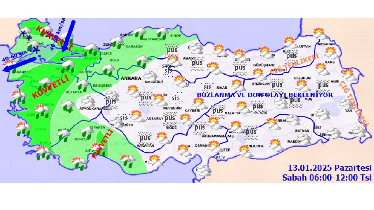 13 Ocak 2025 yurt geneli hava durumu! İşte İstanbul, Ankara, İzmir ve Antalya'da beklenen sıcaklıklar... - Sayfa 4