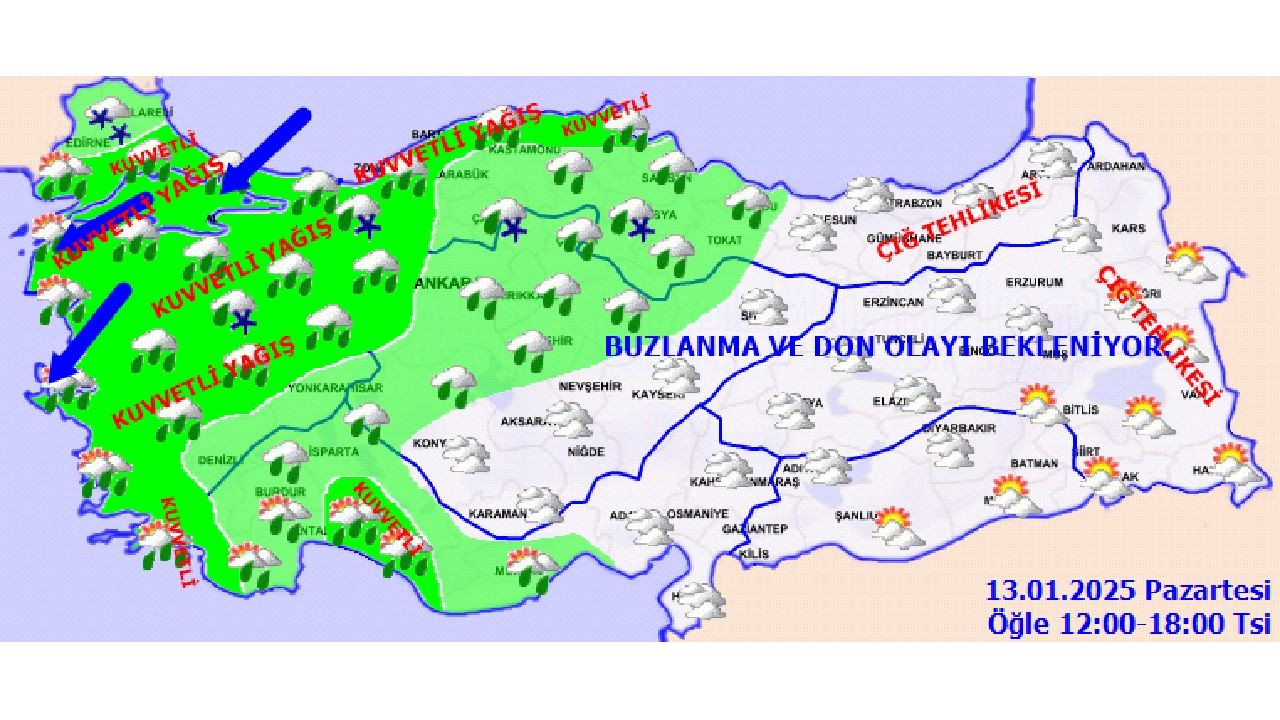13 Ocak 2025 yurt geneli hava durumu! İşte İstanbul, Ankara, İzmir ve Antalya'da beklenen sıcaklıklar... - Sayfa 5
