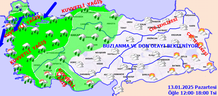 İstanbul dahil 13 ile sarı kodlu uyarı! Kuvvetli yağış gün boyu etkili olacak... İşte Türkiye geneli 13 Ocak hava durumu... - Sayfa 5