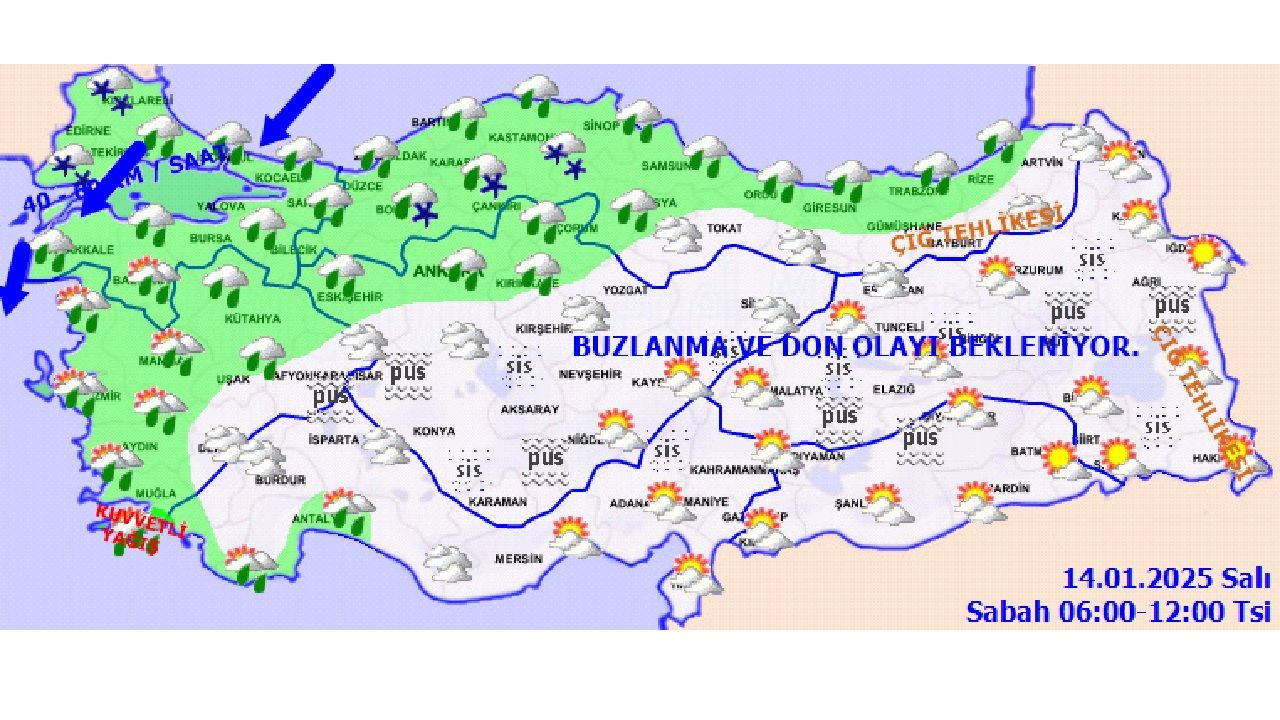 Meteoroloji 14 Ocak 2025 Salı günü hava durumu tahminlerini açıkladı! İşte il il hava durumu... - Sayfa 3