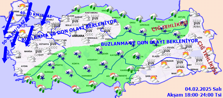 Sibirya soğukları giriş yaptı! Sıcaklıklar 10 derece düşüyor, kar ve sağanak geliyor! İşte 4 Şubat Salı hava durumu... - Sayfa 5