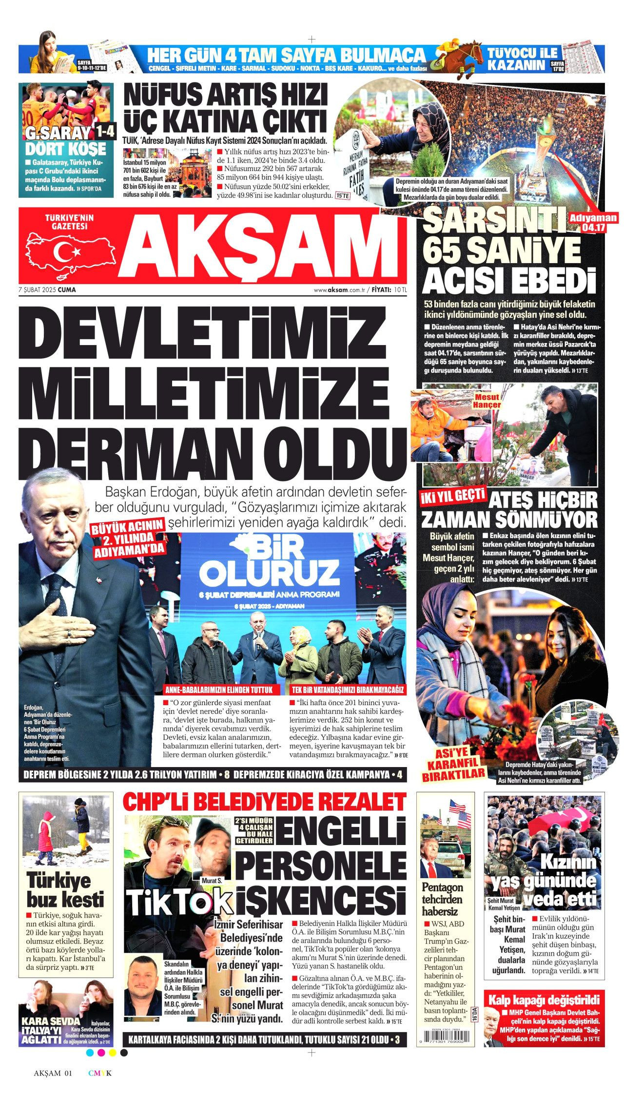 Yeni bir ülke inşa ediliyor! Evi olmayan tek bir kişi bile kalmayacak... İşte 7 Şubat Cuma gazete manşetleri... - Sayfa 7