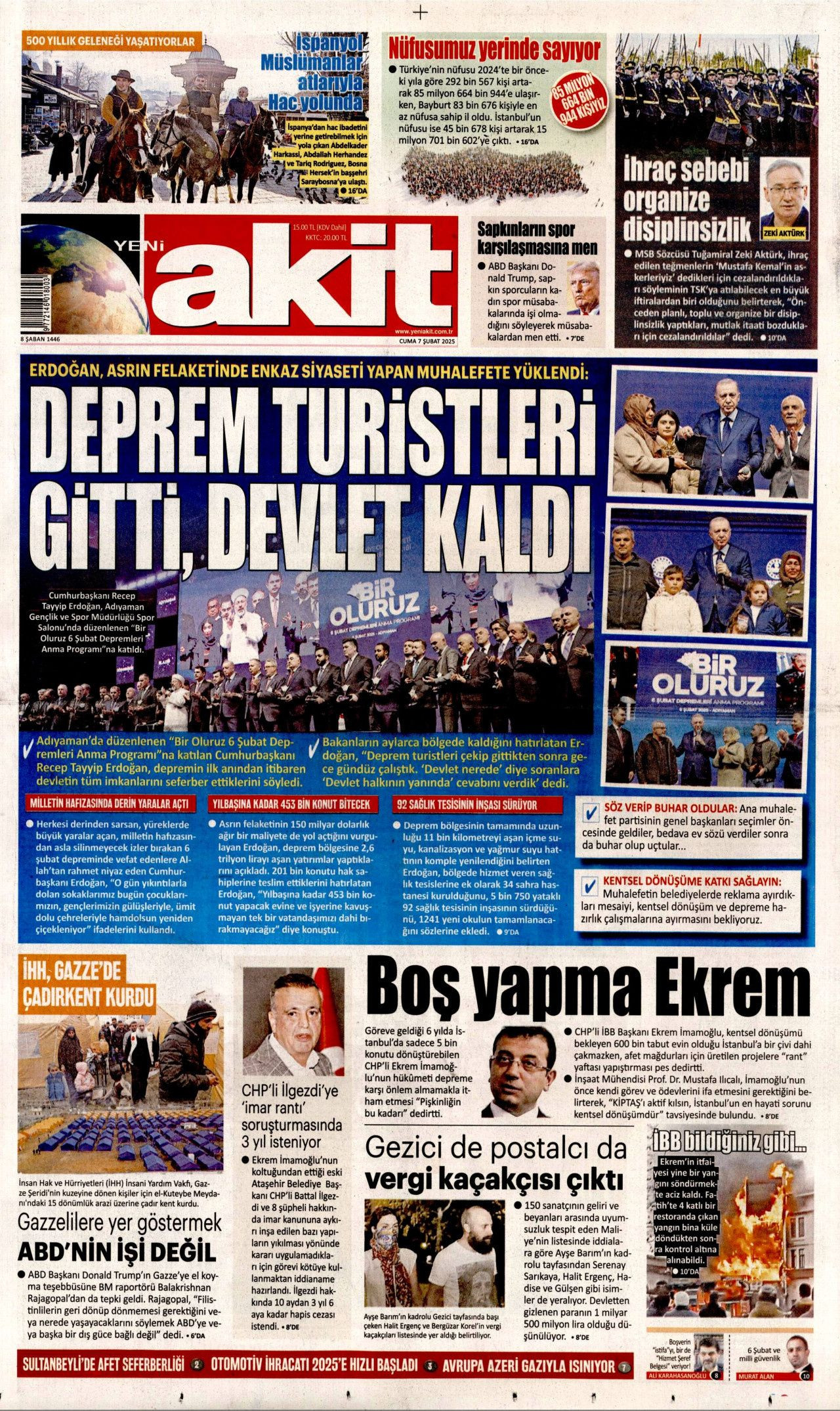 Yeni bir ülke inşa ediliyor! Evi olmayan tek bir kişi bile kalmayacak... İşte 7 Şubat Cuma gazete manşetleri... - Sayfa 9