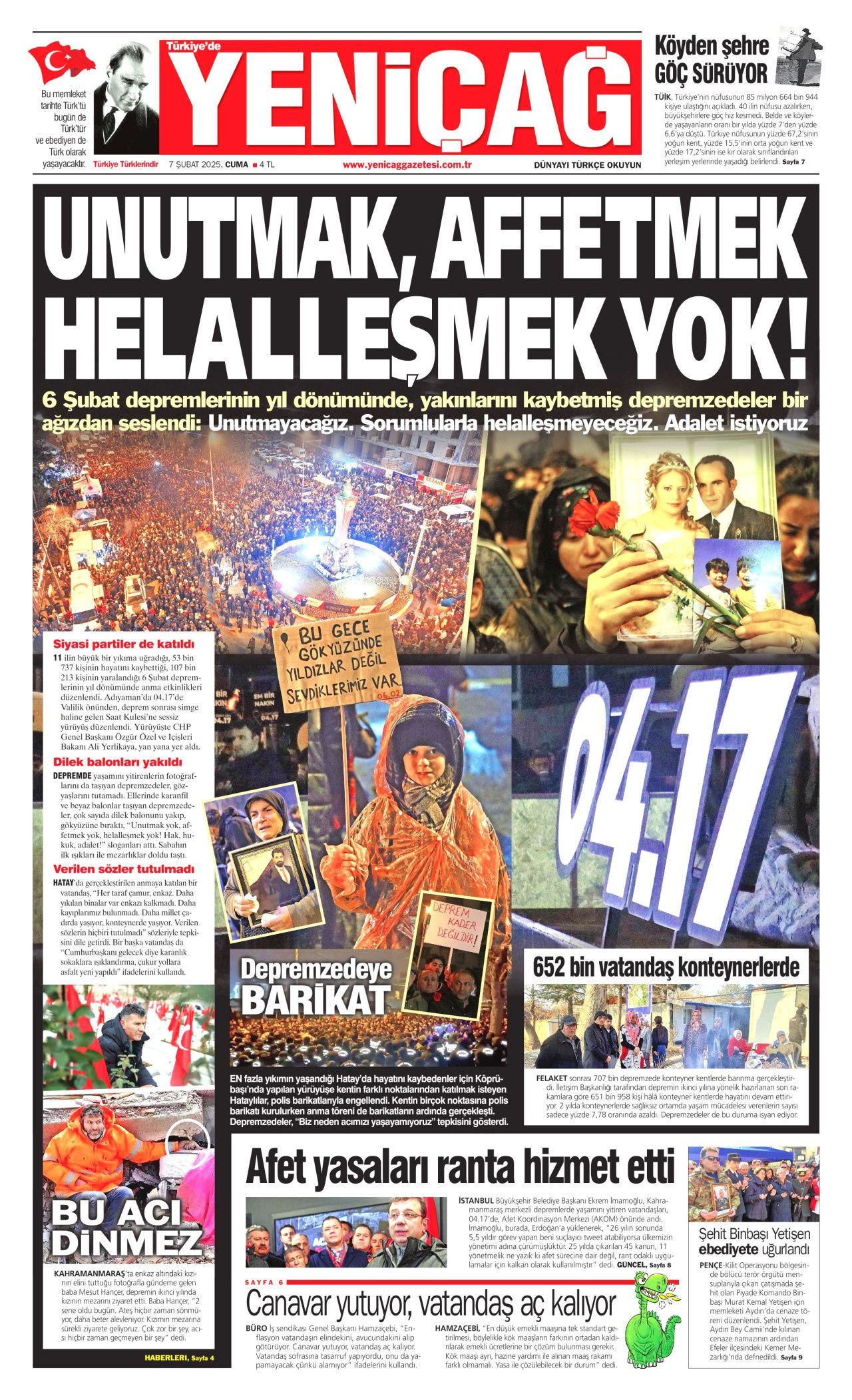 Yeni bir ülke inşa ediliyor! Evi olmayan tek bir kişi bile kalmayacak... İşte 7 Şubat Cuma gazete manşetleri... - Sayfa 11