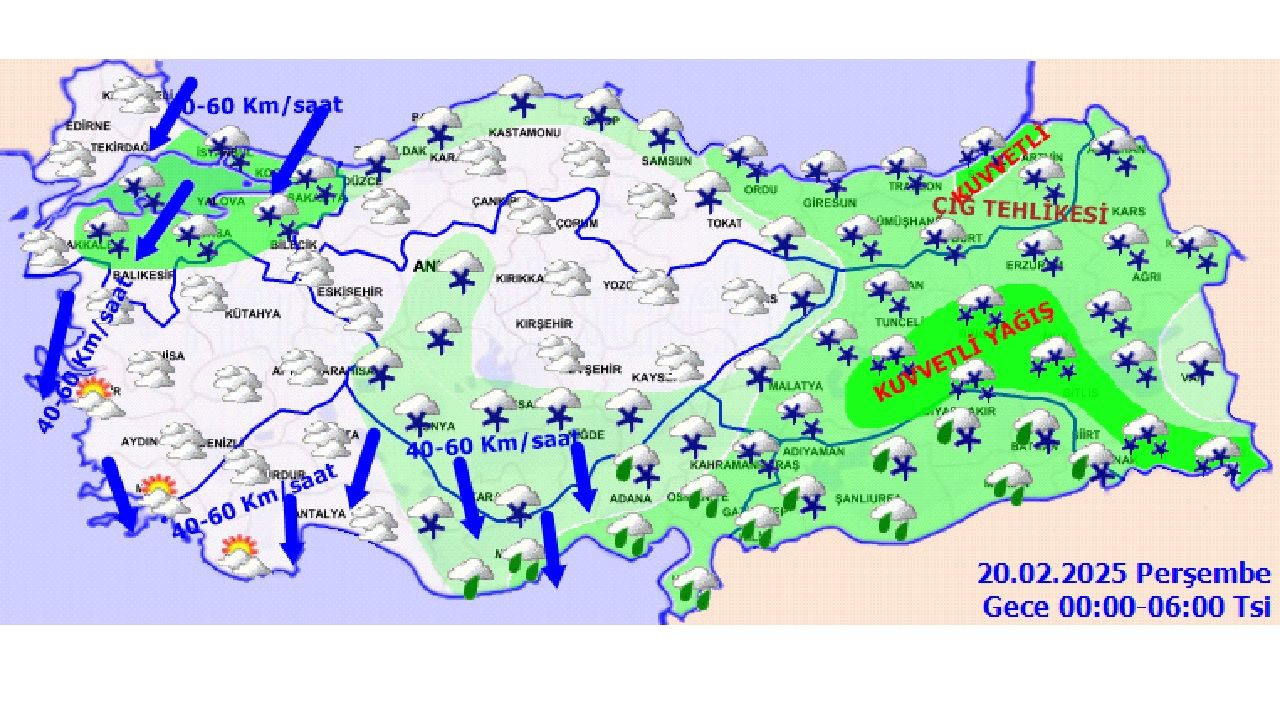 20 Şubat 2025 Perşembe yurt genelinde kar yağışına dikkat! İstanbul başta olmak üzere pek çok kente uyarı... - Sayfa 2