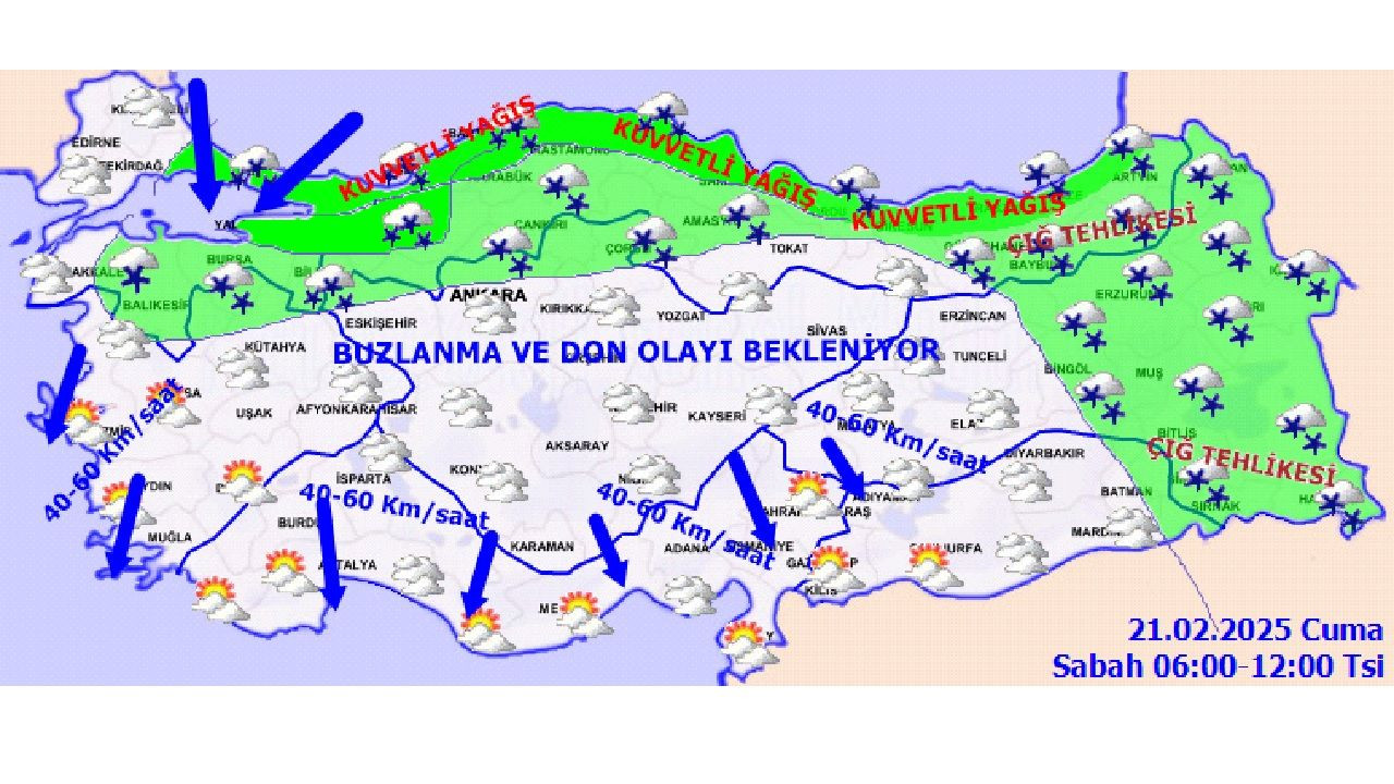 21 Şubat 2025 yurt geneli hava durumu tahminleri geldi! İstanbul başta olmak üzere yurdun kuzeyinde yağışa dikkat! - Sayfa 5