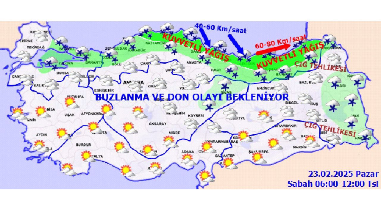 23 Şubat 225 Yurt geneli hava durumu tahmin raporu yayınlandı! Kuvvetli yağış ve rüzgara dikkat... - Sayfa 3