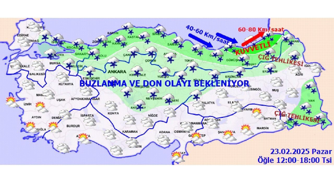 23 Şubat 225 Yurt geneli hava durumu tahmin raporu yayınlandı! Kuvvetli yağış ve rüzgara dikkat... - Sayfa 4