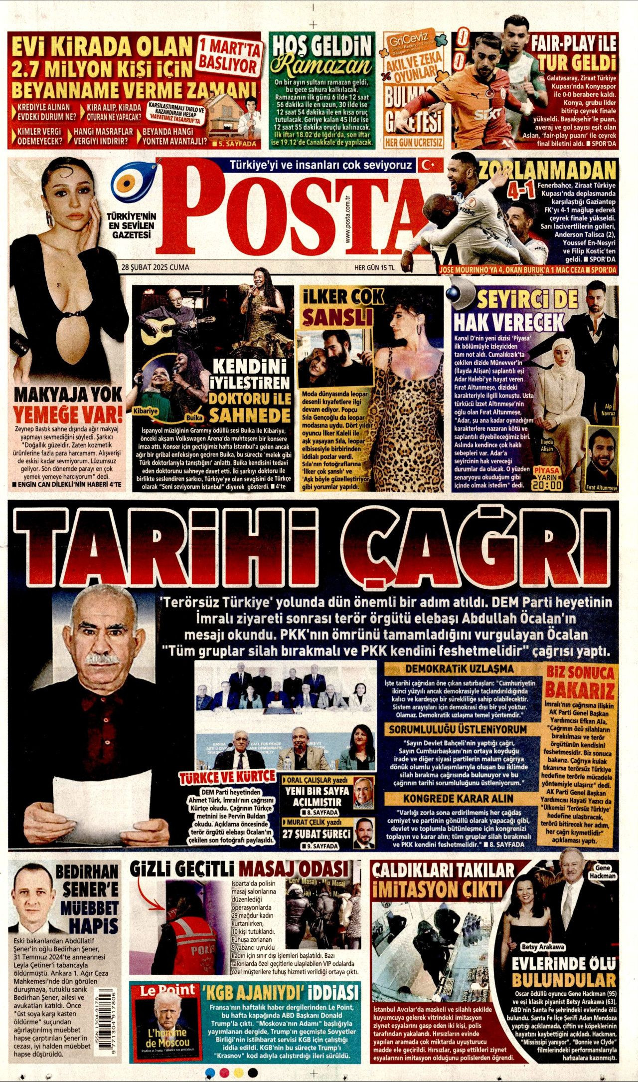 Terör örgütü elebaşı Abdullah Öcalan'ın tarihi çağrısı gazete manşetlerinde! Hangi gazete nasıl gördü? İşte bugünkü Hürriyet, Milliyet, Sabah, Takvim, Yenişafak, Cumhuriyet, Sözcü gazete manşetleri... - Sayfa 9