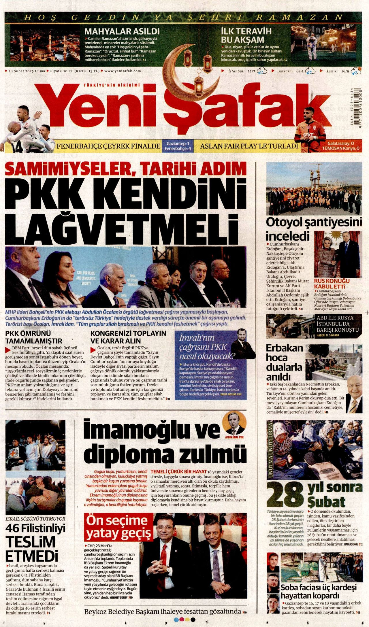 Terör örgütü elebaşı Abdullah Öcalan'ın tarihi çağrısı gazete manşetlerinde! Hangi gazete nasıl gördü? İşte bugünkü Hürriyet, Milliyet, Sabah, Takvim, Yenişafak, Cumhuriyet, Sözcü gazete manşetleri... - Sayfa 5