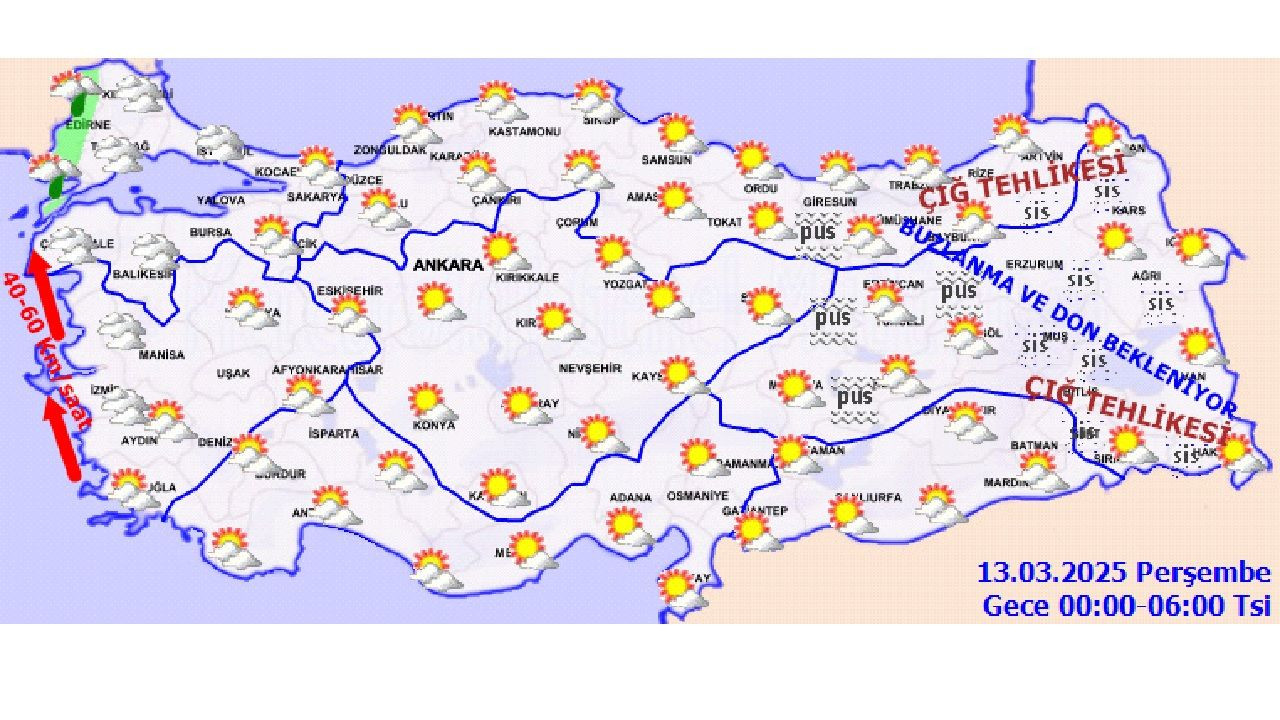 13 Mart 2025 Perşembe yurt geneli hava durumu tahminleri yayınlandı! Başta İstanbul olmak üzere il il beklenen sıcaklıklar... - Sayfa 1