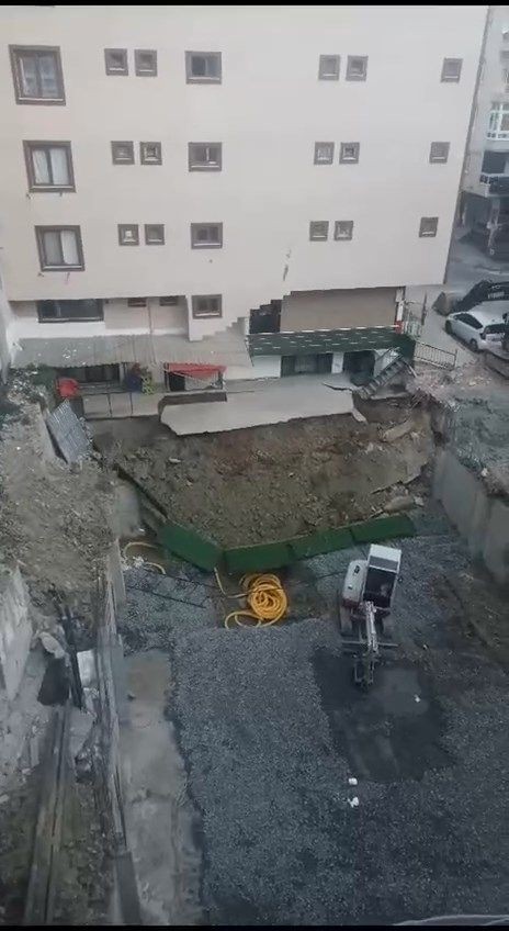 Deprem oluyor sandılar! Güngören'de 6 katlı binanın bahçesi çöktü - Sayfa 3