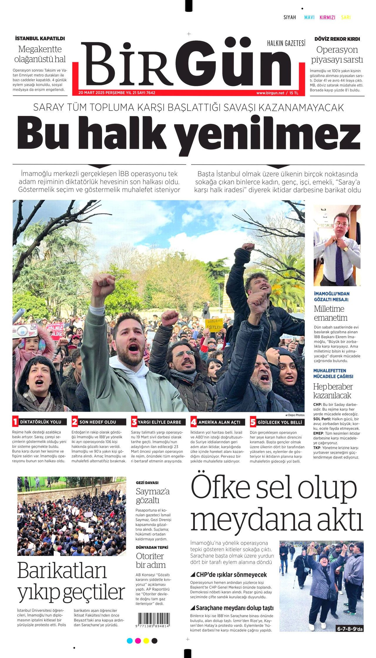 Ekrem İmamoğlu gözaltısı manşetlerde! Hangi gazete nasıl gördü? İşte 20 Mart Perşembe gazete manşetleri... - Sayfa 17