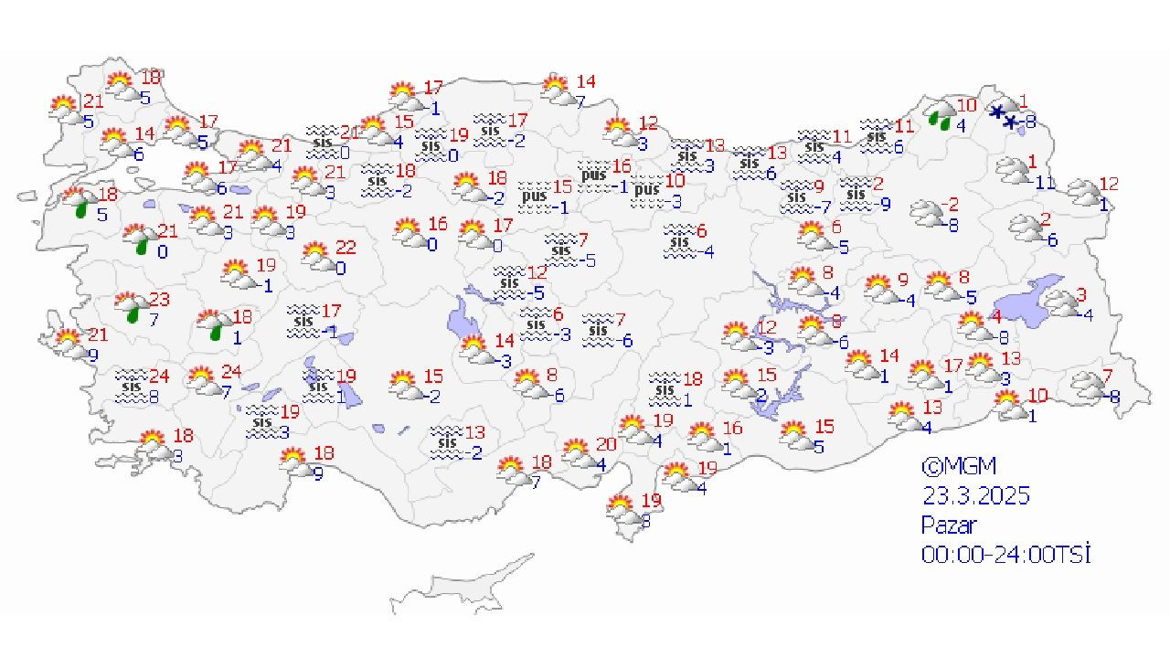 23 Mart 2025 Pazar yurt geneli hava durumu! Sıcaklıklar 6-8 derece yükseliyor... - Sayfa 2