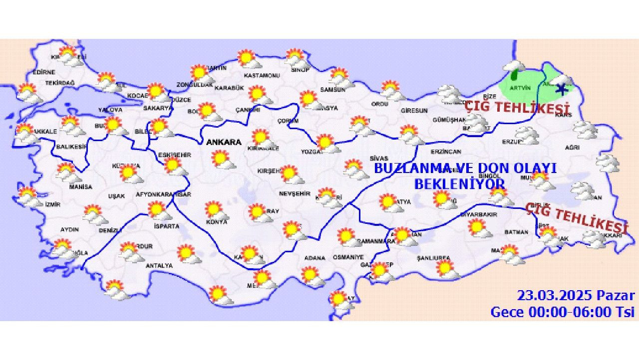 23 Mart 2025 Pazar yurt geneli hava durumu! Sıcaklıklar 6-8 derece yükseliyor... - Sayfa 1