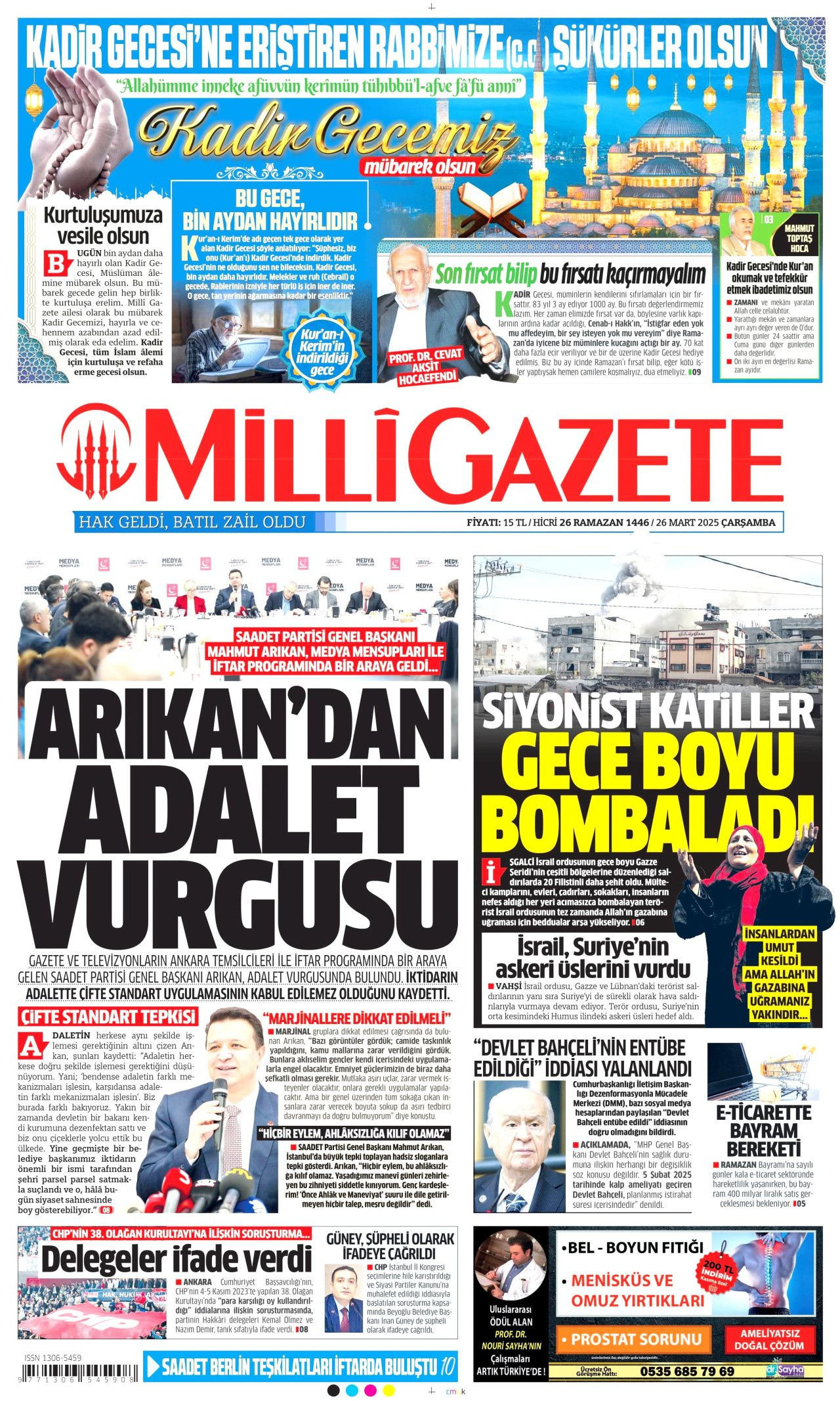 Nefret dalgası yayıyorlar! CHP'de 28 Şubat hortladı! 26 Mart Çarşamba gazete manşetleri - Sayfa 11
