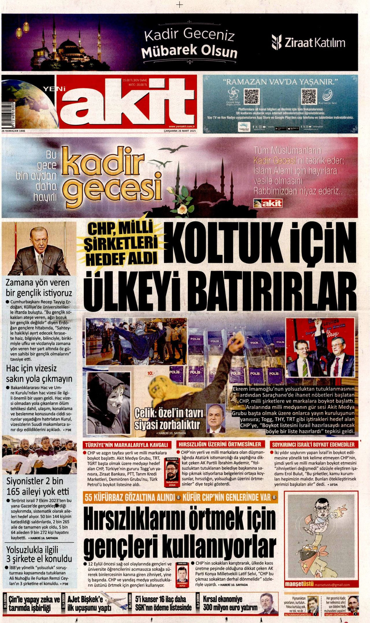 Nefret dalgası yayıyorlar! CHP'de 28 Şubat hortladı! 26 Mart Çarşamba gazete manşetleri - Sayfa 14