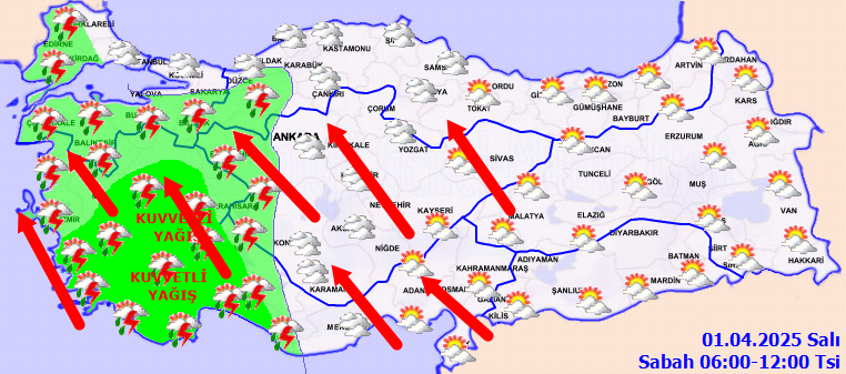 Meteorolojiden 8 il için kuvvetli yağış, fırtına ve toz taşınımı uyarısı! - Sayfa 2