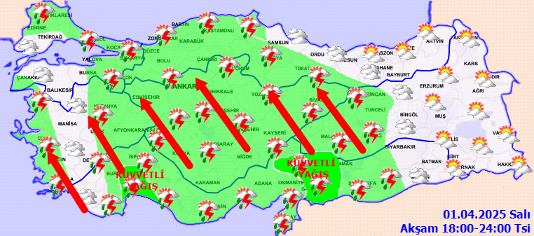 Meteorolojiden 8 il için kuvvetli yağış, fırtına ve toz taşınımı uyarısı! - Sayfa 4
