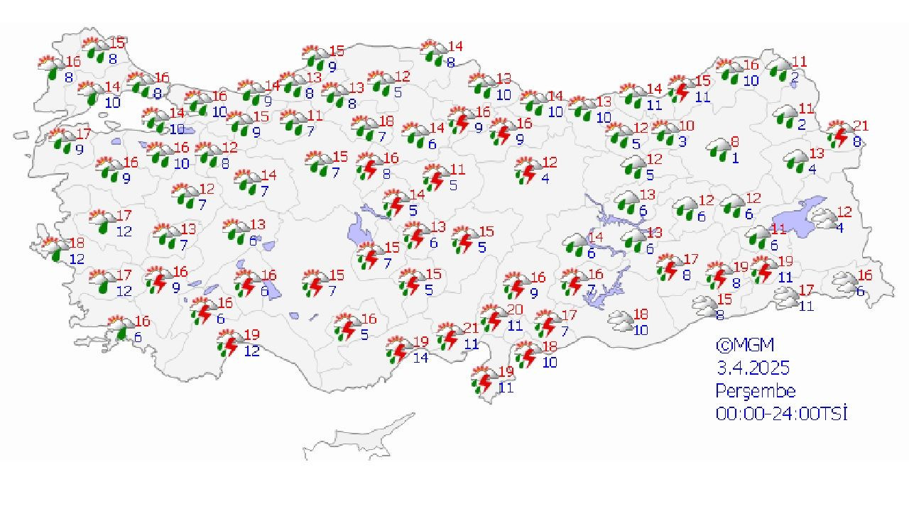 3 Nisan 2025 yurt geneli hava durumu yayınlandı! Başta Ankara, İzmir ve İstanbul'da beklenen sıcaklıklar... - Sayfa 1