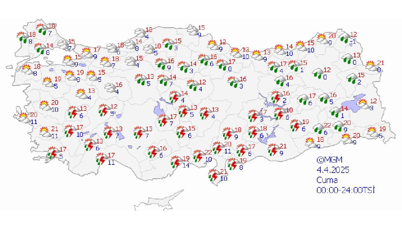 Meteoroloji 4 Nisan 2025 Türkiye geneli hava durumu raporunu yayınladı! Sıcaklıklar yeniden artıyor... - Sayfa 1