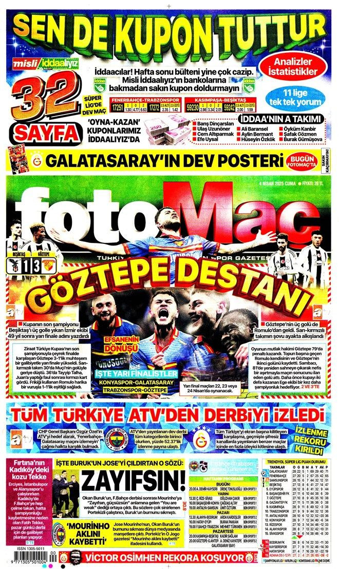 İşte günün spor manşetleri! Galatasaray'ın Fenerbahçe'yi elemesi gündemi belirledi - Sayfa 2
