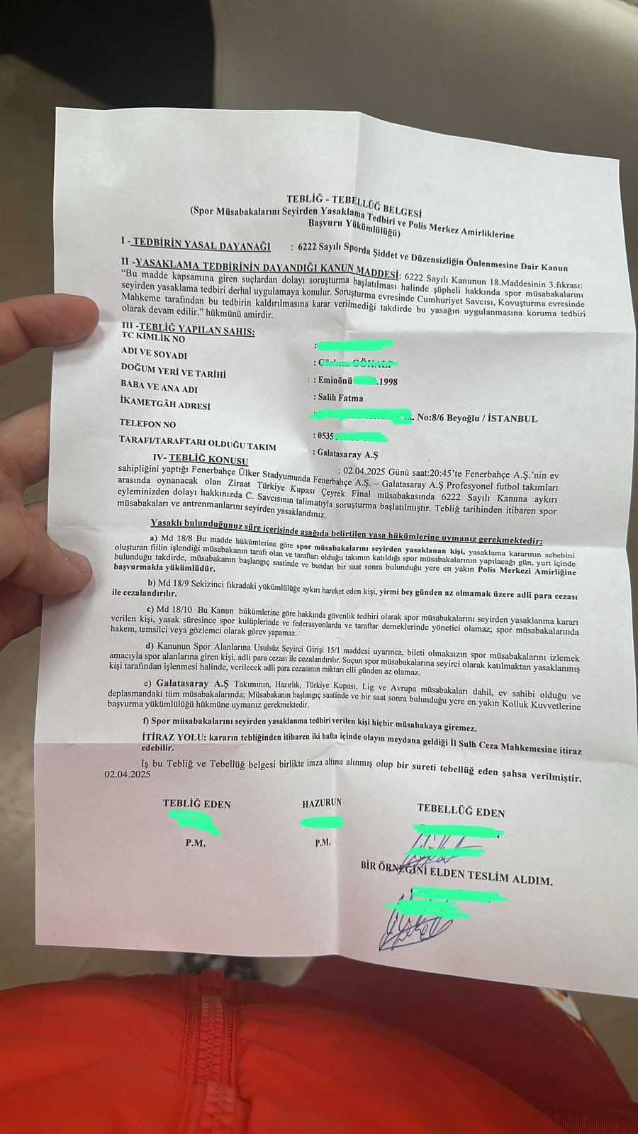 Galatasaray taraftarını ayağa kaldıran karar! Ali Koç yazılı formayı gösterdi, spor müsabakalarından men edildi - Sayfa 5