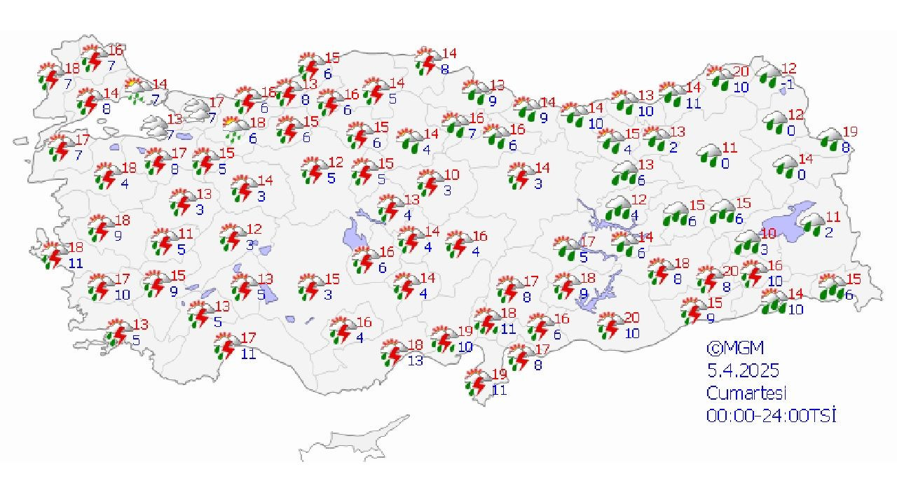 5 Nisan 2025 Meteoroloji'den rapor geldi! Kuvvetli yağış geliyor... - Sayfa 1