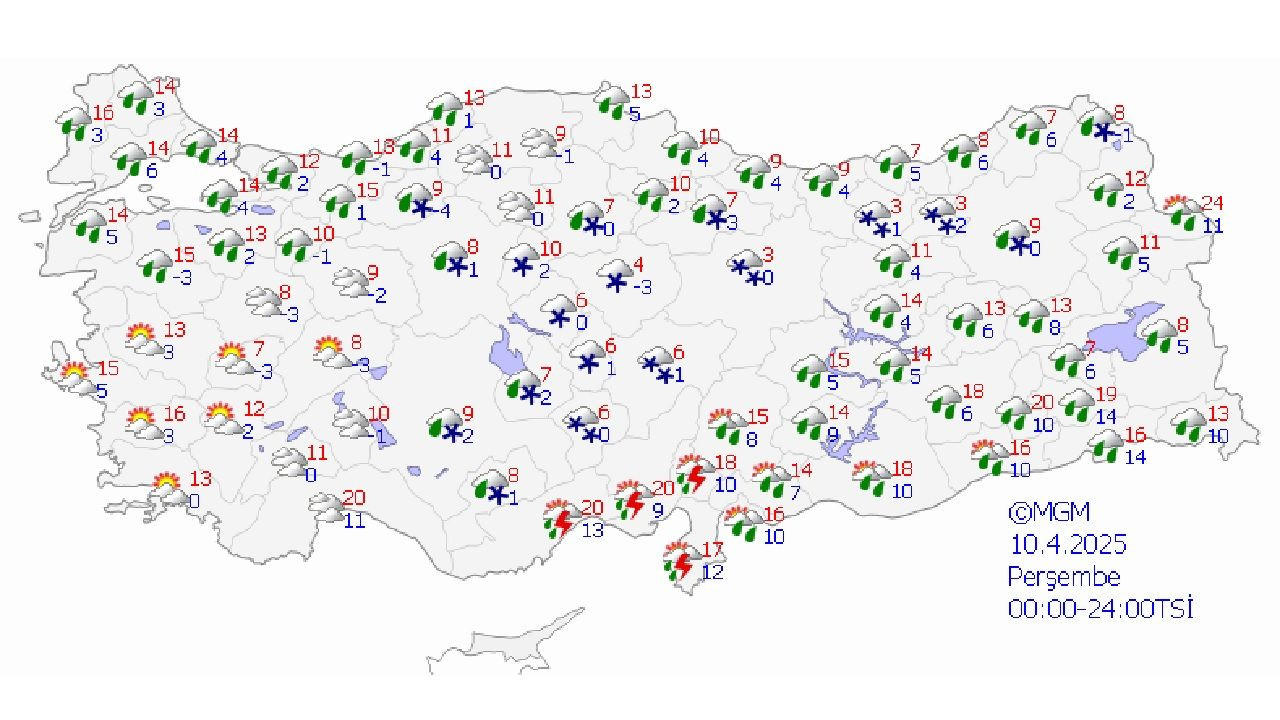 10 Nisan 2025 Perşembe yurt geneli hava durumu raporu yayınlandı! Hangi kentlerde yağış bekleniyor? - Sayfa 1