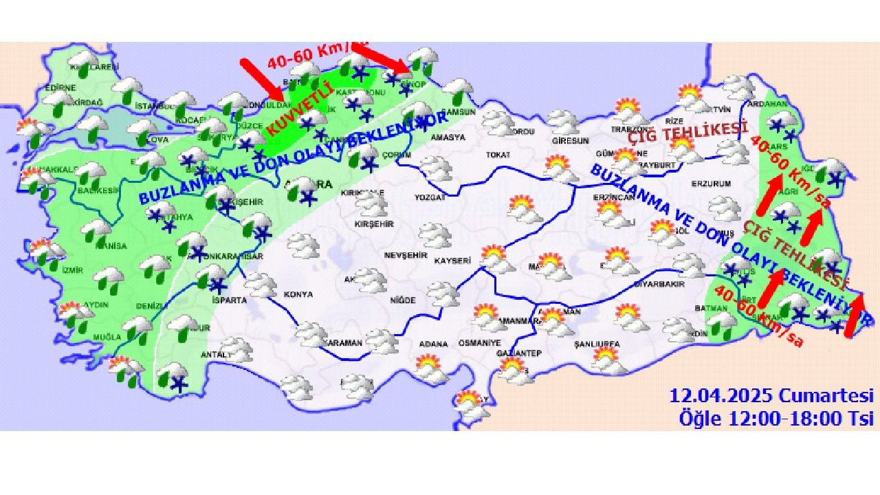 12 Nisan 2025 Türkiye genelinde sağanak ve kar yağışı devam edecek! Ankara, İzmir, İstanbul ve Bursa'da beklenen hava durumu... - Sayfa 3