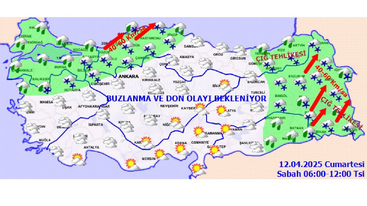 12 Nisan 2025 Türkiye genelinde sağanak ve kar yağışı devam edecek! Ankara, İzmir, İstanbul ve Bursa'da beklenen hava durumu... - Sayfa 4