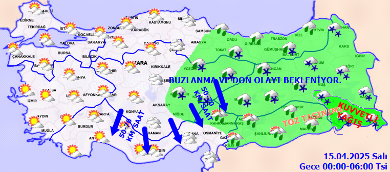 Türkiye’de hava alarmı: Sağanak, kar ve fırtına geliyor! İstanbul dahil çok sayıda ile uyarı: Zirai don ve çöl tozu... - Sayfa 8