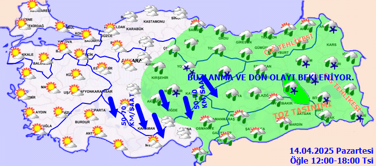 Türkiye’de hava alarmı: Sağanak, kar ve fırtına geliyor! İstanbul dahil çok sayıda ile uyarı: Zirai don ve çöl tozu... - Sayfa 6