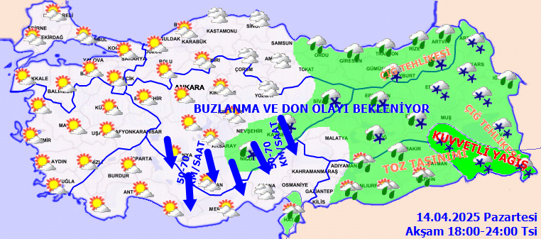 Türkiye’de hava alarmı: Sağanak, kar ve fırtına geliyor! İstanbul dahil çok sayıda ile uyarı: Zirai don ve çöl tozu... - Sayfa 7