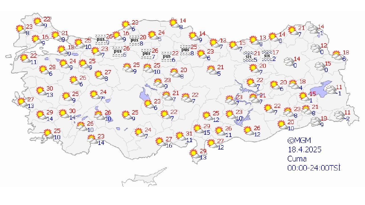 18 Nisan 2025 Cuma meteoroloji hava durumu tahminlerini paylaştı! Yurt genelinde hava sıcaklıkları artıyor... - Sayfa 1