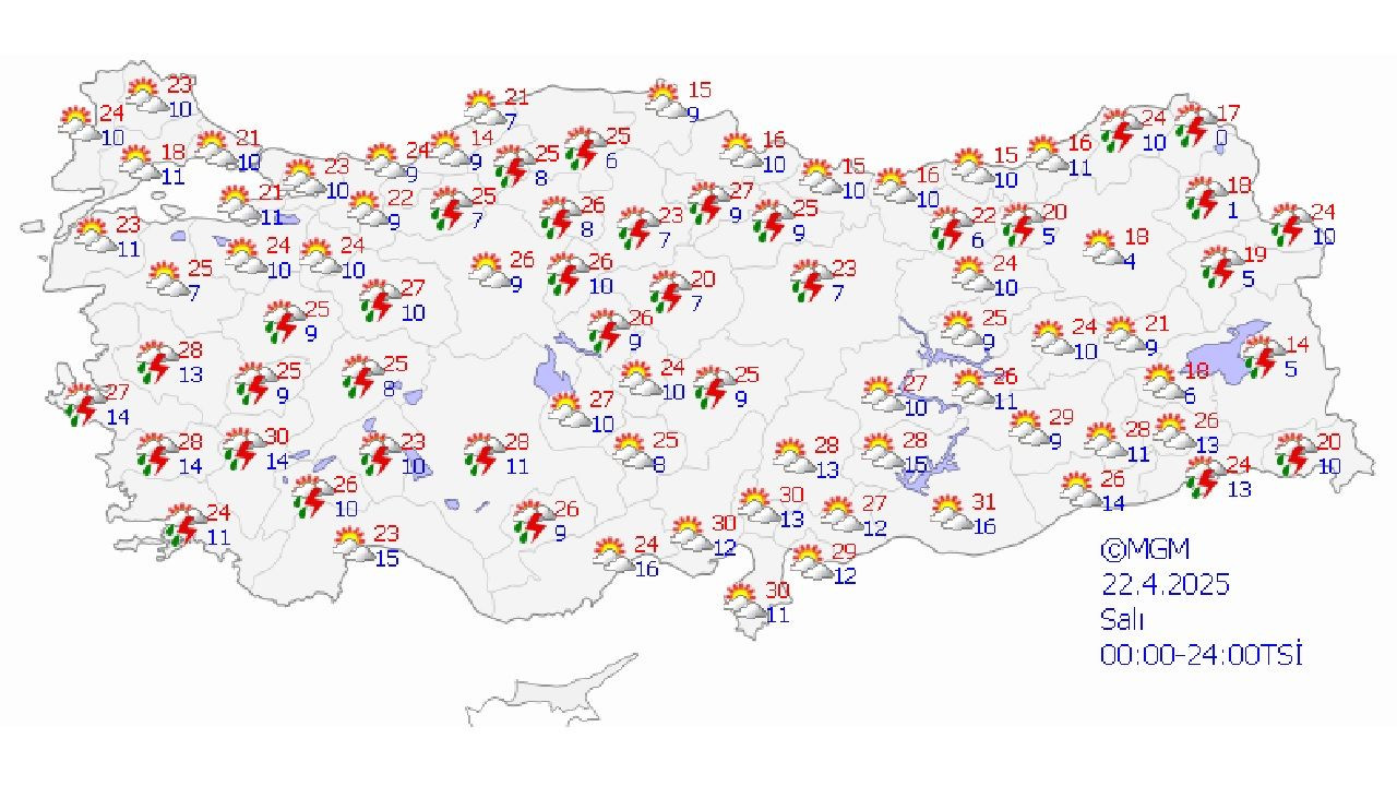21 Nisan 2025 Pazartesi hava durumu tahminleri geldi! Haftanın ilk iş günü beklenen hava sıcaklıkları... - Sayfa 2