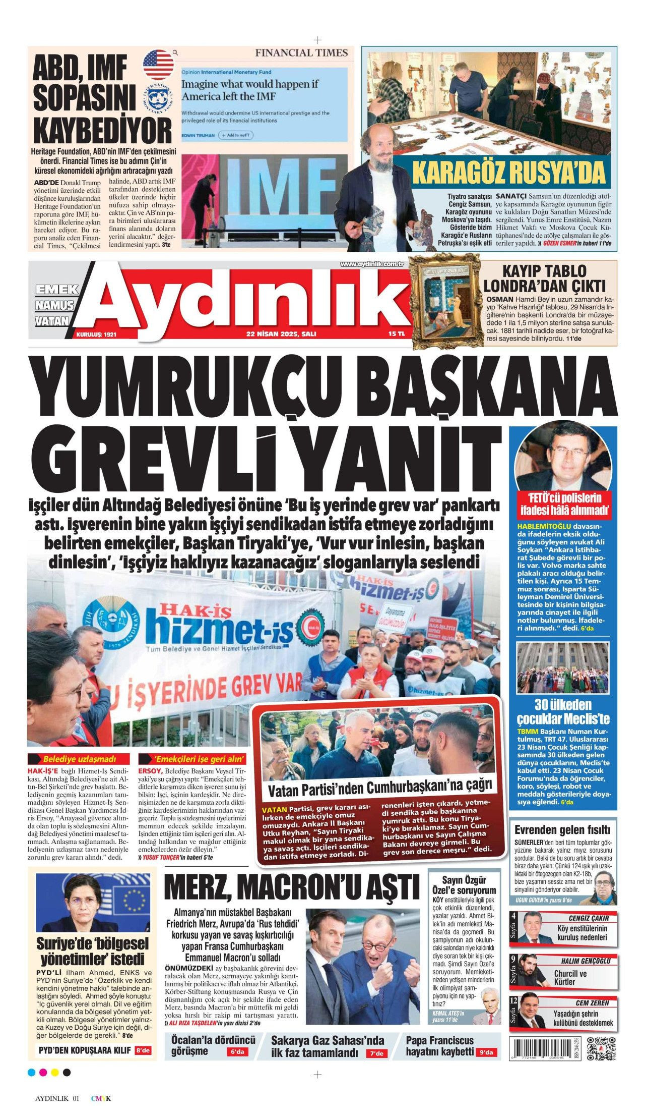 Gıda krizlerine ilk müdahale Türkiye'den! Dünyanın ambarı olacağız... 22 Nisan Gazete manşetleri... - Sayfa 18