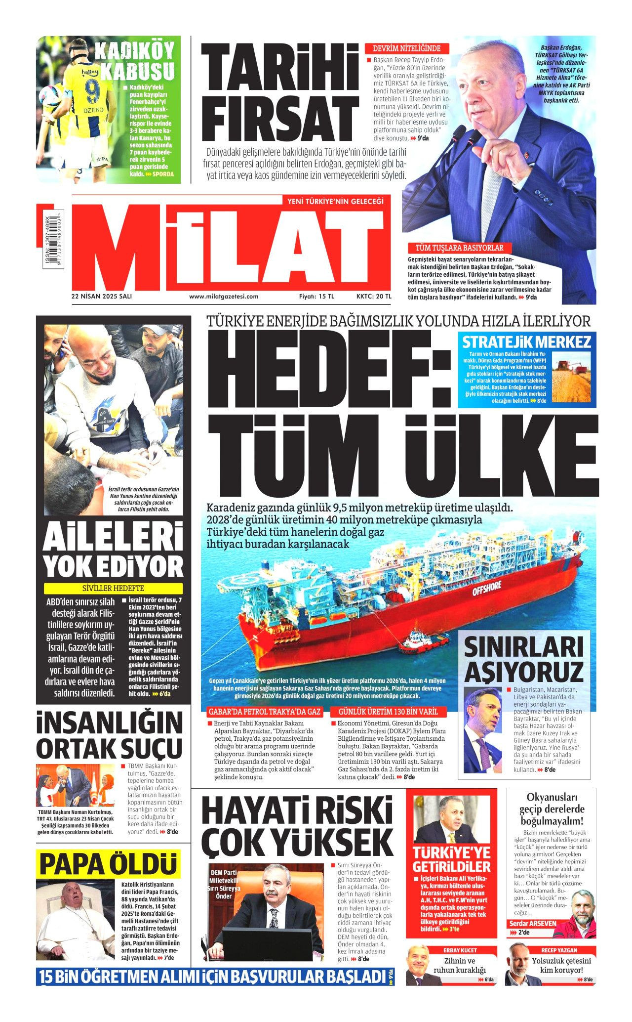 Gıda krizlerine ilk müdahale Türkiye'den! Dünyanın ambarı olacağız... 22 Nisan Gazete manşetleri... - Sayfa 17