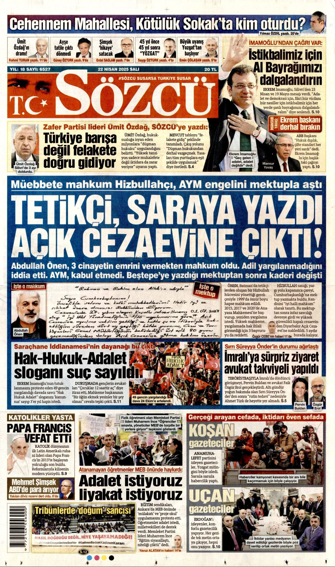 Gıda krizlerine ilk müdahale Türkiye'den! Dünyanın ambarı olacağız... 22 Nisan Gazete manşetleri... - Sayfa 6