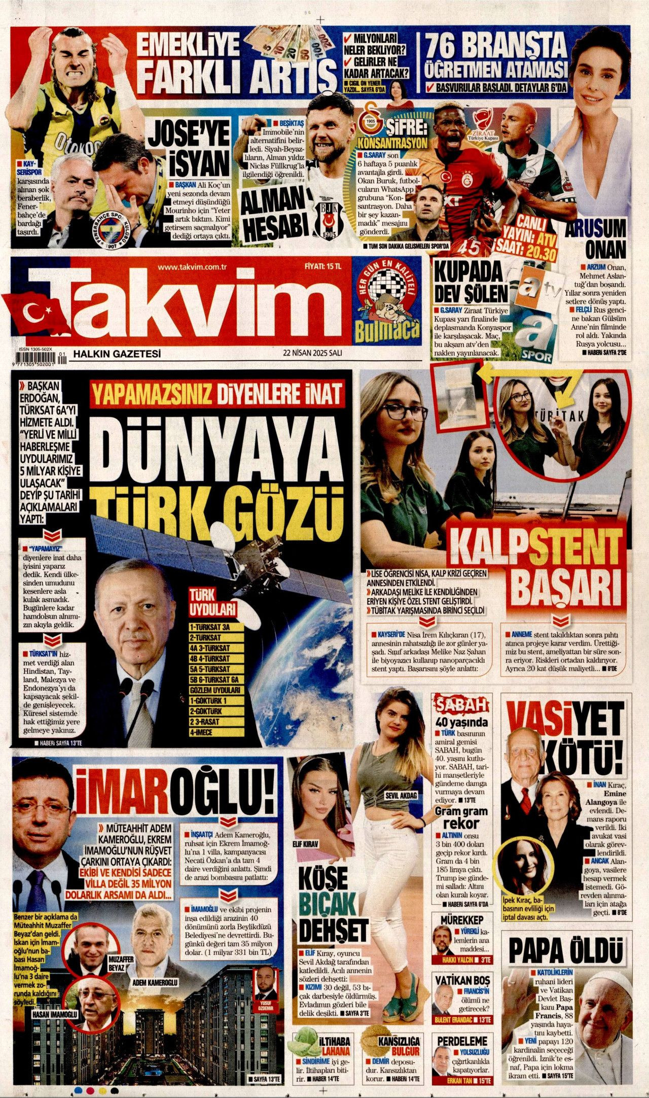 Gıda krizlerine ilk müdahale Türkiye'den! Dünyanın ambarı olacağız... 22 Nisan Gazete manşetleri... - Sayfa 16