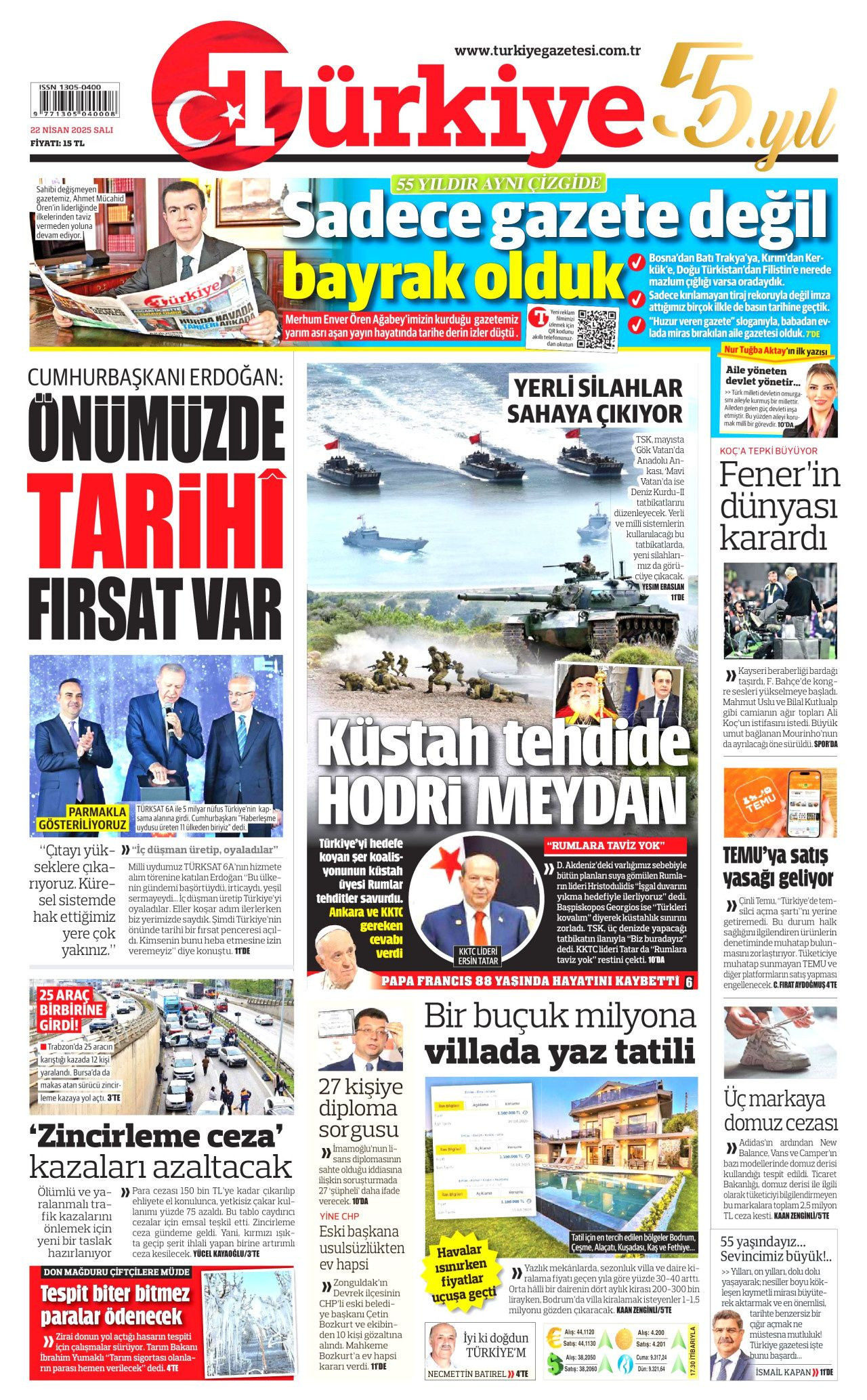 Gıda krizlerine ilk müdahale Türkiye'den! Dünyanın ambarı olacağız... 22 Nisan Gazete manşetleri... - Sayfa 4